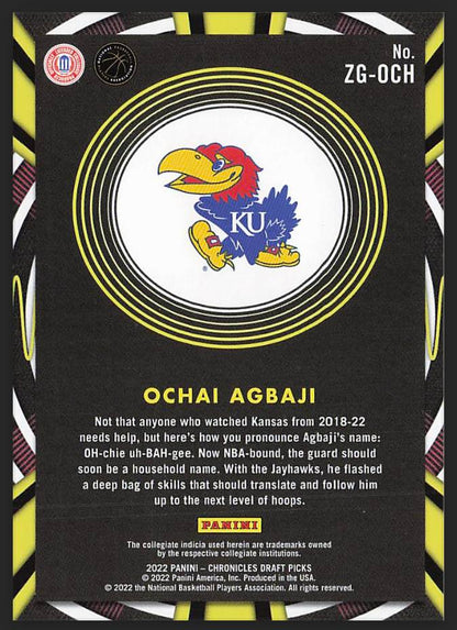 2022 Panini Gama Rays Ochai Agbaji ZG-OCH NBA